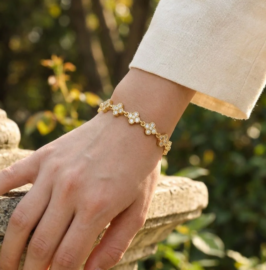 Bracelet 15 Trèfles - Doré