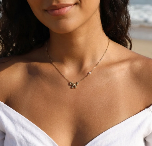 Collier Petit Nœud - Argenté