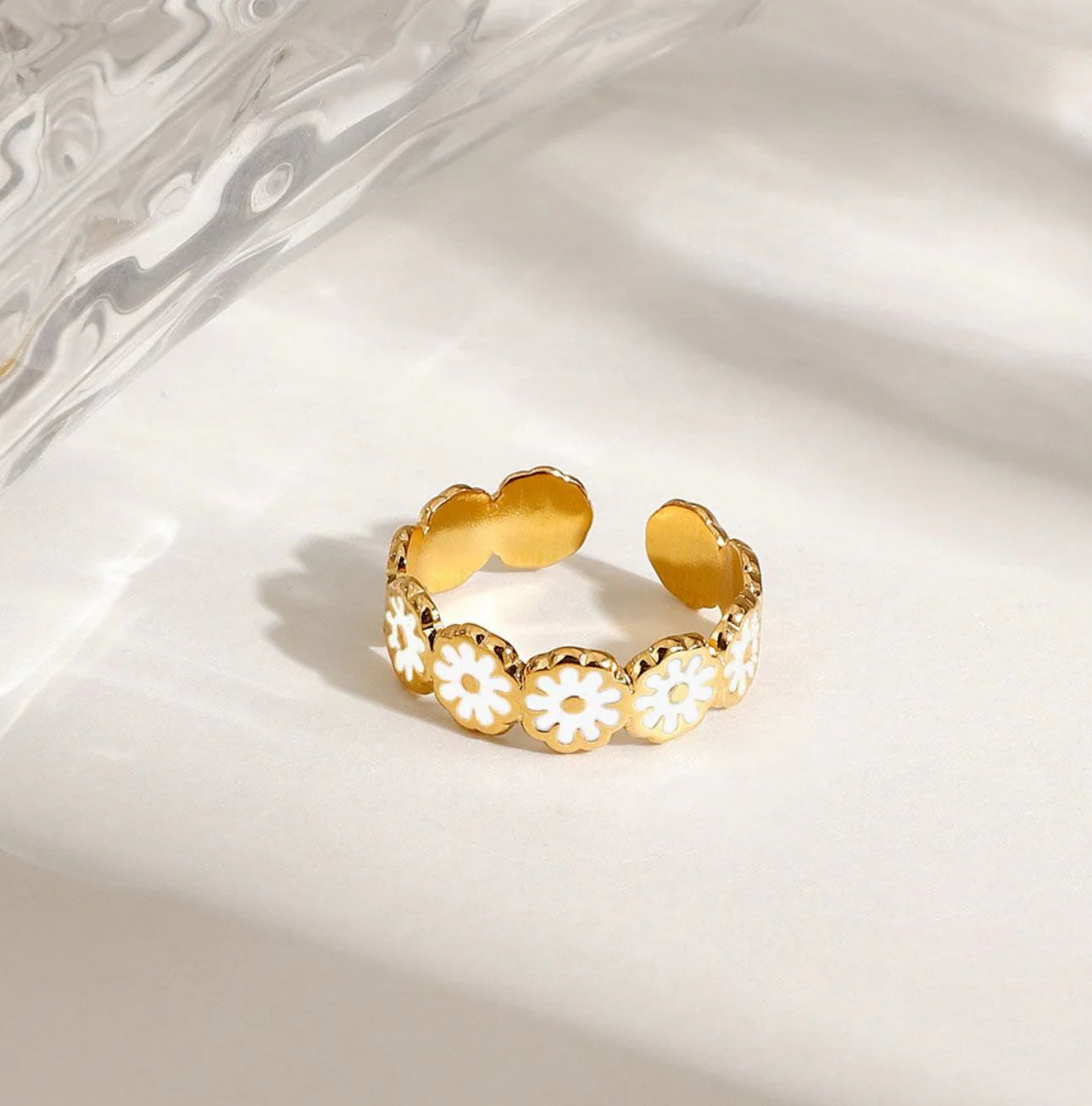 Bague dorée Couronne De Marguerites