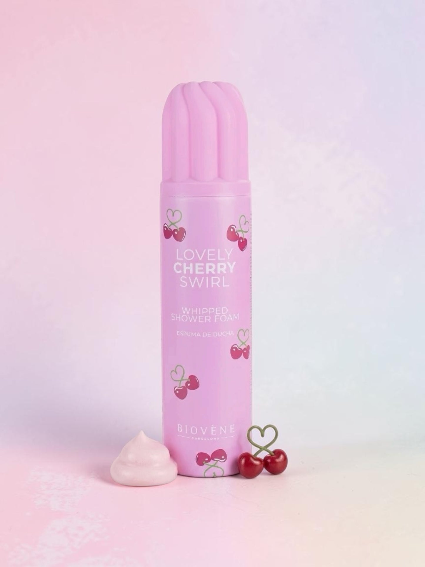 Mousse de Douche Fouettée Coulis Cerise Onctueux