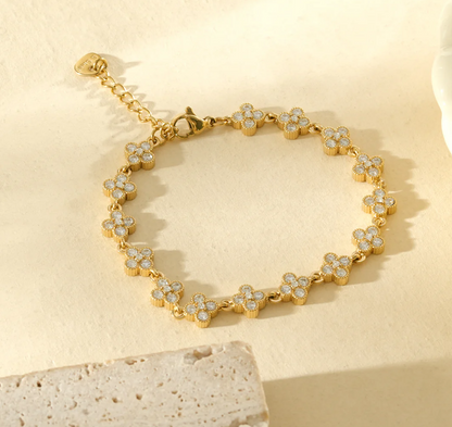Bracelet 15 Trèfles - Doré