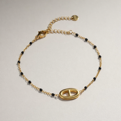 Bracelet Grain de Café Doré