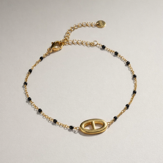 Bracelet Grain de Café Doré