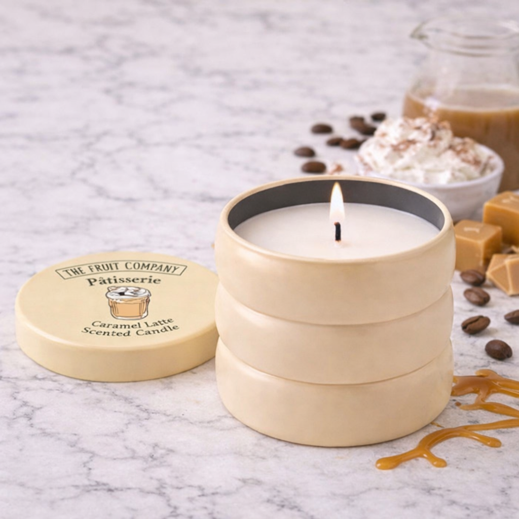 Bougie Parfumée Caramel Latte – Ambiance Coffee Shop & Réconfort