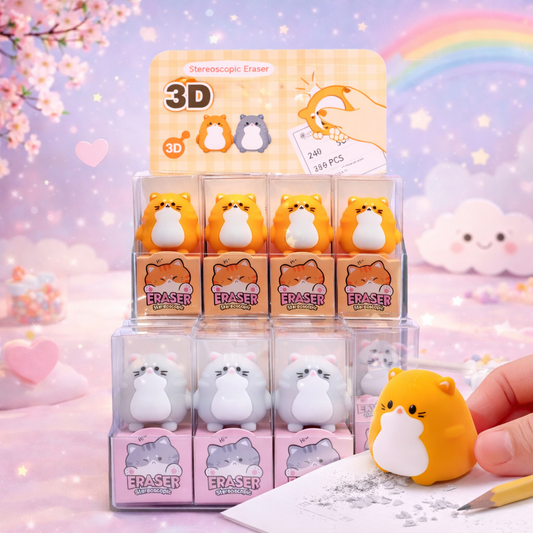 La Gomme Chat 3D Kawaii