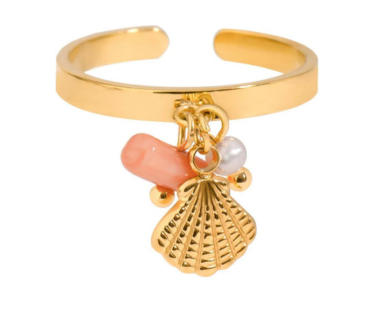 Bague charm's coquillage đ